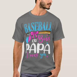 Baseball oder Bows Papa Lieben Pink oder Blue Gend T-Shirt