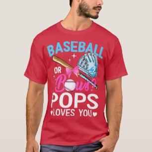 Baseball oder Bows Pop Lieben Sie Geschlecht offen T-Shirt