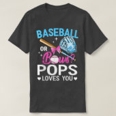 Baseball oder Bows Pop Lieben Sie Geschlecht offen T-Shirt (Design vorne)