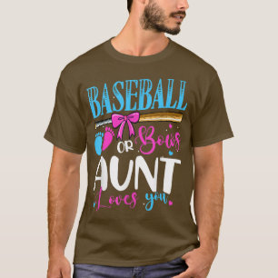 Baseball oder Bows Tante Lieben Sie rosa oder blau T-Shirt