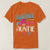 Baseball oder Bows Tante Lieben Sie rosa oder blau T-Shirt (Design vorne)