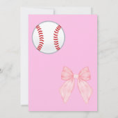 Baseball oder rosa Schleifen - Geschlecht- Enthüll Einladung (Rückseite)