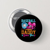 Baseball Oder Schleifen Dein Papa Liebt Dich Gesch Button (Vorne & Hinten)