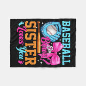 Baseball Oder Schleifen Deine Schwester Liebt Dich Fleecedecke (Vorderseite (Horizontal))