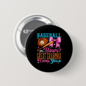 Baseball Oder Schleifen Urgroßmutter Liebt Dich Ge Button (Vorne & Hinten)