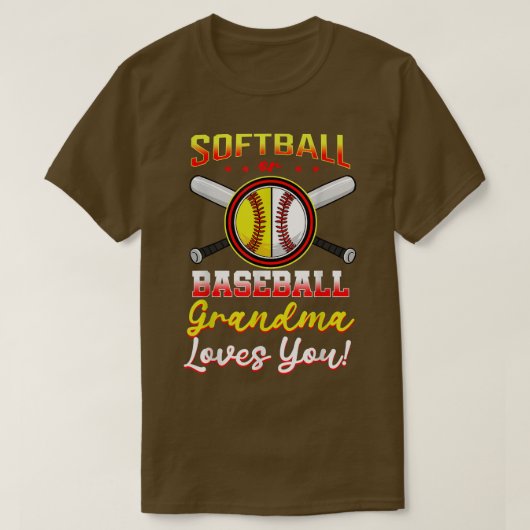 Baseball- oder Softball-Oma-Lieben, die Sie erlebe T-Shirt (Design vorne)
