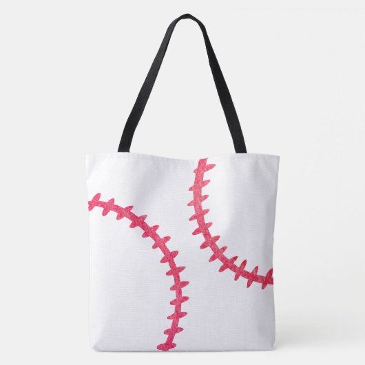 Baseball-oder Softball-rote personalisierte Kinder Tasche (Rückseite)