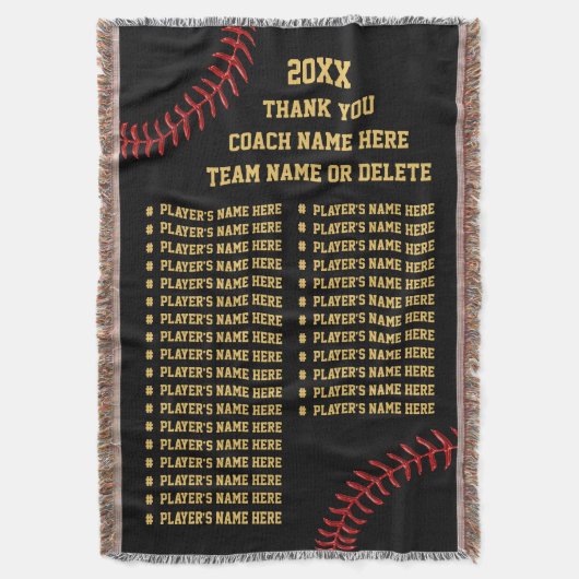 Baseball-oder Softball-Trainer-Geschenk-Ideen, Decke (Vorderseite Vertikal)