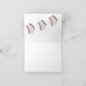 Baseball oder Softbälle Dankeskarte (Innenseite)