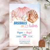 Baseball oder Tutus Gender Reveal Einladung