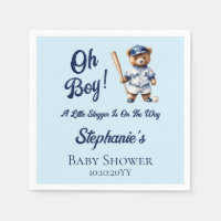 Baseball Oh Boy Baby Dusche Niedlicher Bär