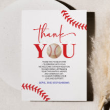 Baseball Oh Boy Blue Red White Baby Dusche