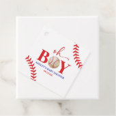 Baseball Oh Boy Red White Baby Dusche Geschenkanhänger (Beispiel)