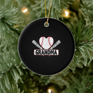 Baseball Oma Familienbaseball Liebhaber Keramik Ornament