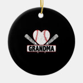 Baseball Oma | Familienbaseball Liebhaber Keramik Ornament (Vorne)
