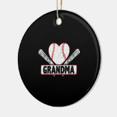 Baseball Oma | Familienbaseball Liebhaber Keramik Ornament (Links)