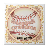Baseball Oma Fliese (Vorderseite)
