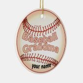 Baseball Oma Keramik Ornament (Rechts)