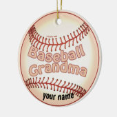 Baseball Oma Keramik Ornament (Links)