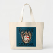 Baseball Oma Leopard Game Day Baseball Lover Jumbo Stoffbeutel (Vorne)