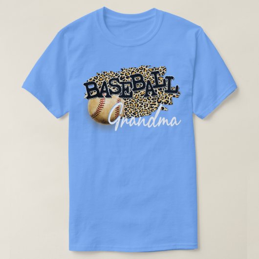 Baseball Oma Leopard Mütter Day T-Shirt (Design vorne)