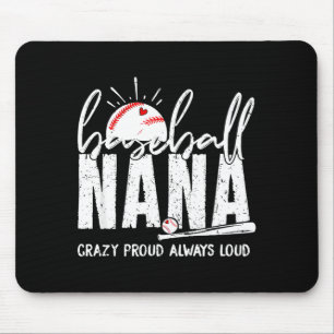 Baseball-Oma total stolz laut lustig Oma Baseball Mousepad