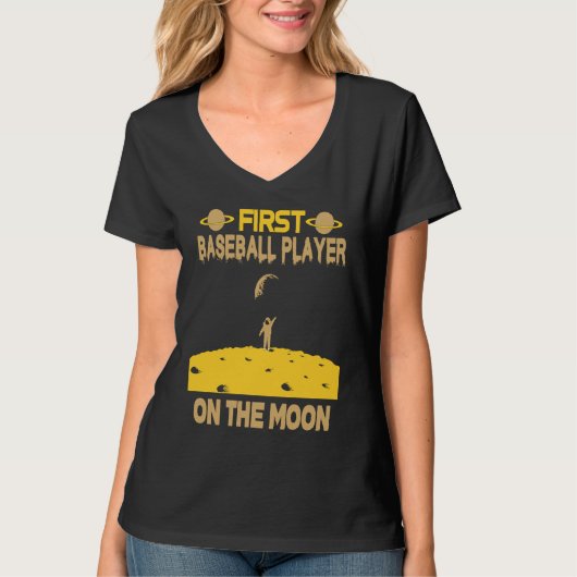 Baseball On The Moon T-Shirt (Vorderseite)