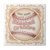 Baseball Opa Fliese (Vorderseite)