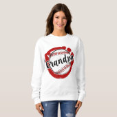 Baseball Opa für Baseball Softball-Mama Sweatshirt (Vorne ganz)