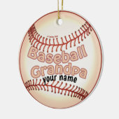 Baseball Opa Keramik Ornament (Links)