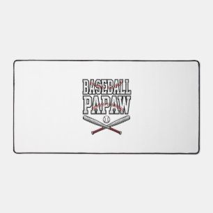 Baseball Opa Vintage Gravur Design_1 Schreibtischunterlage
