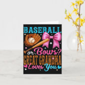 Baseball Or Bows Great Grandma Loves You Gender Re Karte (Gelbe Blume)