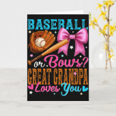 Baseball Or Bows Great Grandpa Loves You Gender Re Karte (Gelbe Blume)
