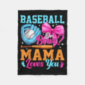 Baseball Or Bows Your Mama Loves You Gender Reveal Fleecedecke (Vorderseite)