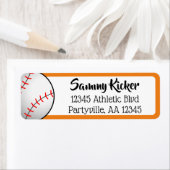 Baseball Orange und Schwarze Adresse (Insitu)