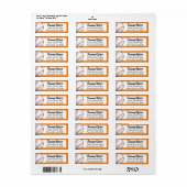 Baseball Orange und Schwarze Adresse (Vorne)
