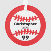 Baseball Ornament (Rückseite)