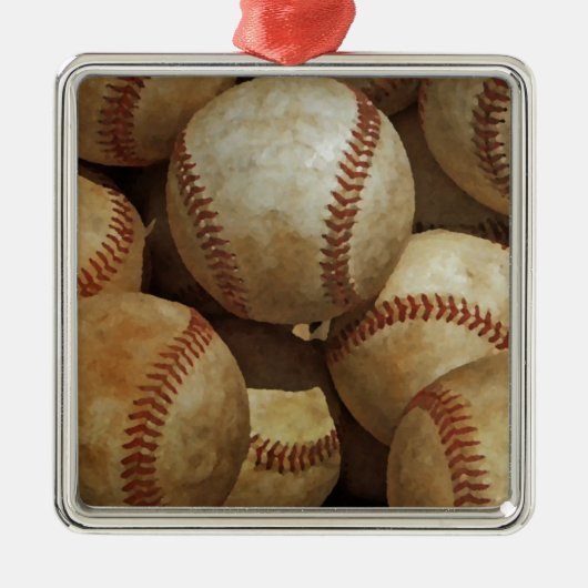Baseball Ornament Aus Metall (Vorne)