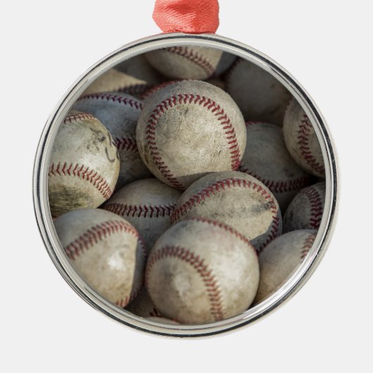 Baseball Ornament Aus Metall (Vorne)