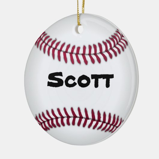 Baseball-Ornament Keramikornament (Links)