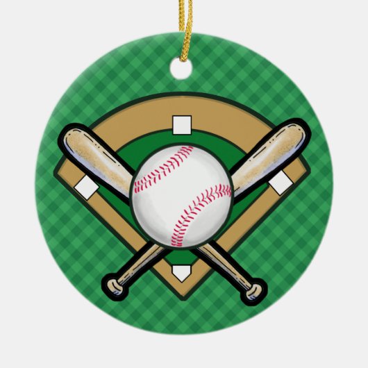 Baseball-Ornament - SRF Keramik Ornament (Vorne)