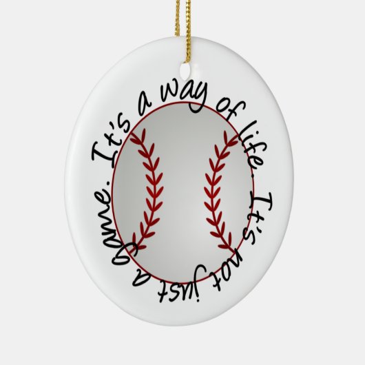 Baseball-Ornament - SRF Keramikornament (Rechts)