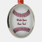Baseball-Ornamente Silbernes Ornament (Rechts)