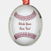 Baseball-Ornamente Silbernes Ornament (Links)