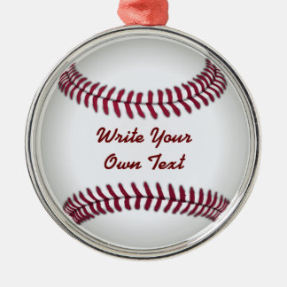 Baseball-Ornamente Silbernes Ornament