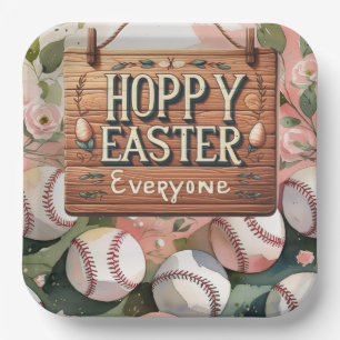 Baseball-Oster-Thema Pappteller