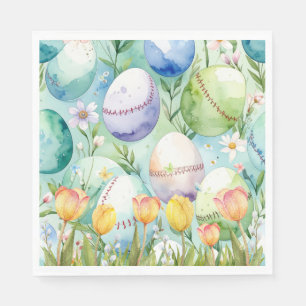 Baseball-Oster-Thema Serviette
