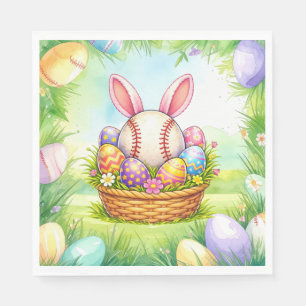 Baseball-Oster-Thema Serviette