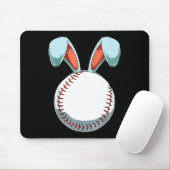 Baseball Ostern Sonnige Ohren Ostereier Jäger Bas Mousepad (Mit Mouse)