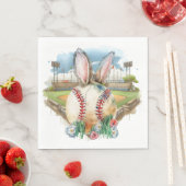 Baseball-Ostern-Thema Serviette (Beispiel)